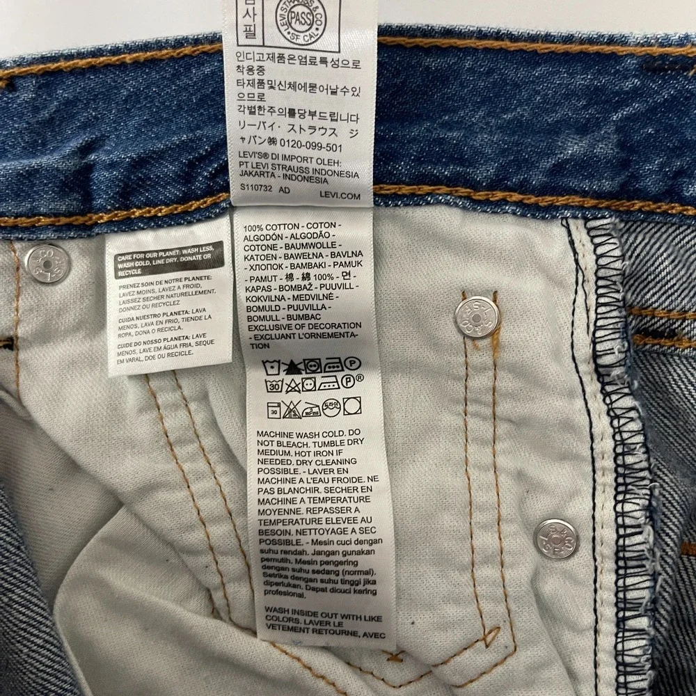 Levis 565 Jeans Mens 30x32 Blue Loose Straight Lightweight Denim Y2K Grunge NEW